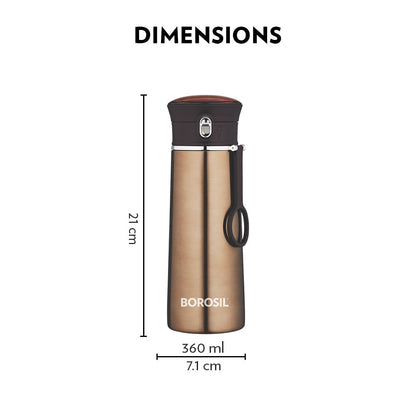 Personalised Travelease Vacuum Insulated Travel Mug, Brown