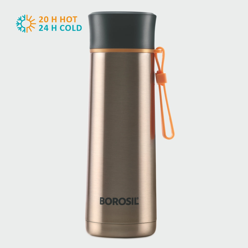 My Borosil Stainless Steel Bottles 400 ml Sprint Golden