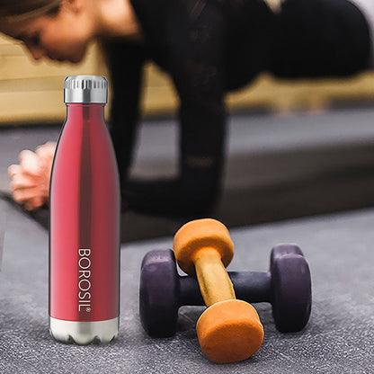 Bolt Trans Vacuum Insulated Bottle, Red