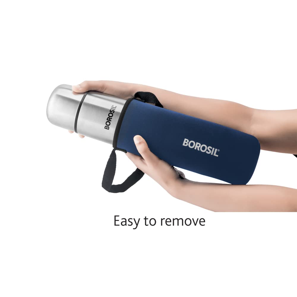 Borosil Thermo Flask, Blue, 350ml