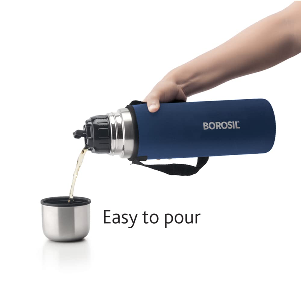 Borosil Thermo Flask, Blue, 350ml