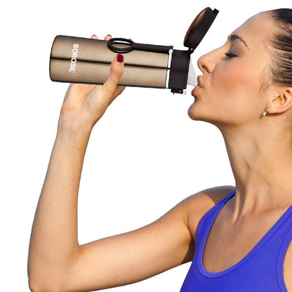 Personalised Travelease Vacuum Insulated Travel Mug, Brown
