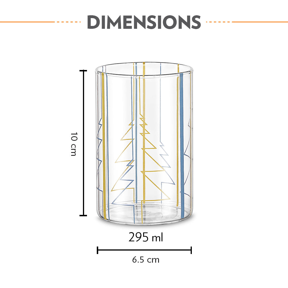 My Borosil Tumblers 295 ml x 6 Sintra Vision Glass, Set of 6