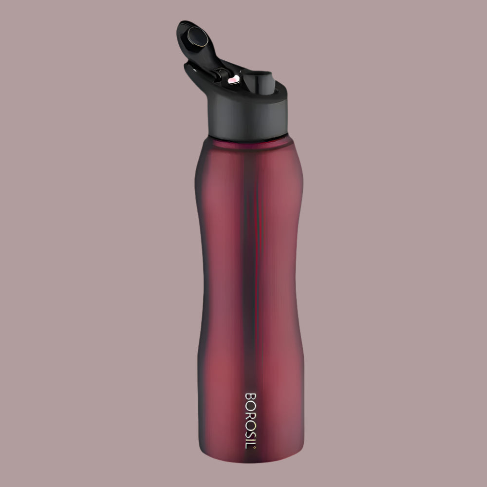 Personalised Grip n Sip Single Wall Bottle, Maroon