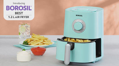 Smart Electric Air Fryer – Blue | Healthy Oil-Free Cooking