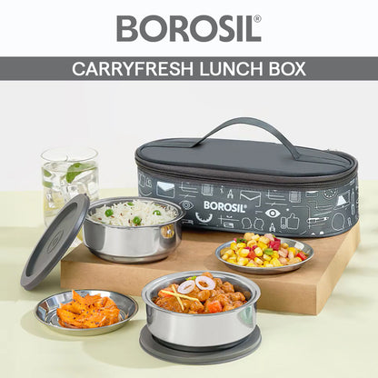 Carryfresh Round Stainless Steel Lunchbox