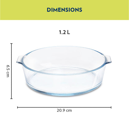 My Borosil Baking Dishes 1.2 L Round Cake Dish w Handle