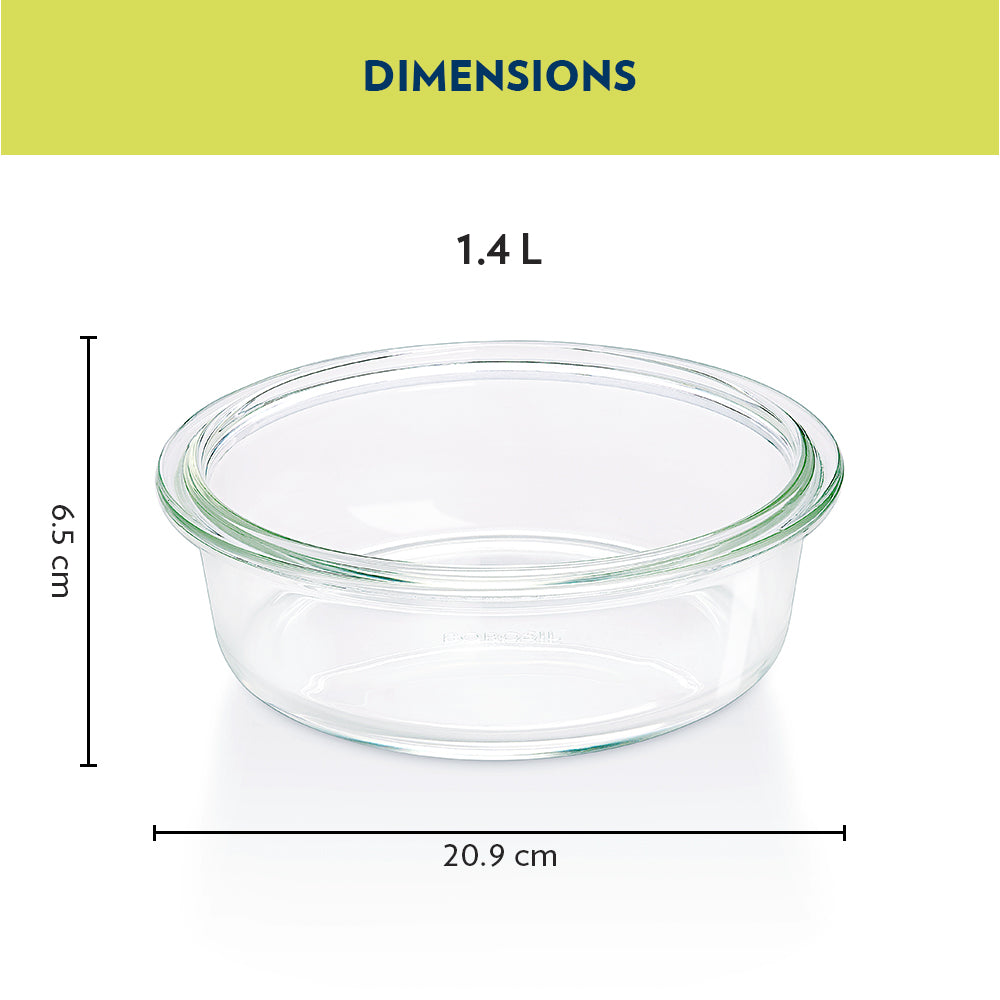 My Borosil Baking Dishes 1.4 L Round Cake Dish