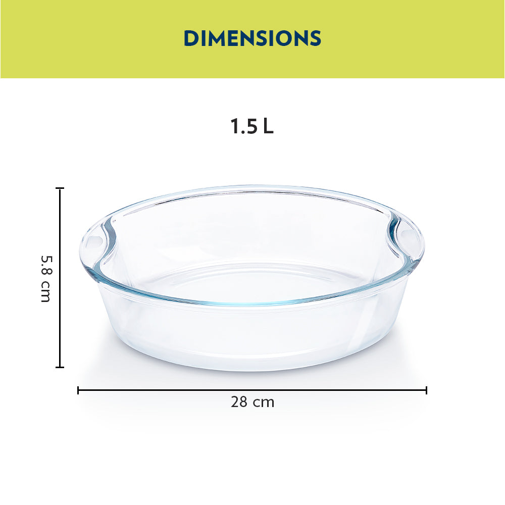 My Borosil Baking Dishes EasyGrip Round Cake Dish