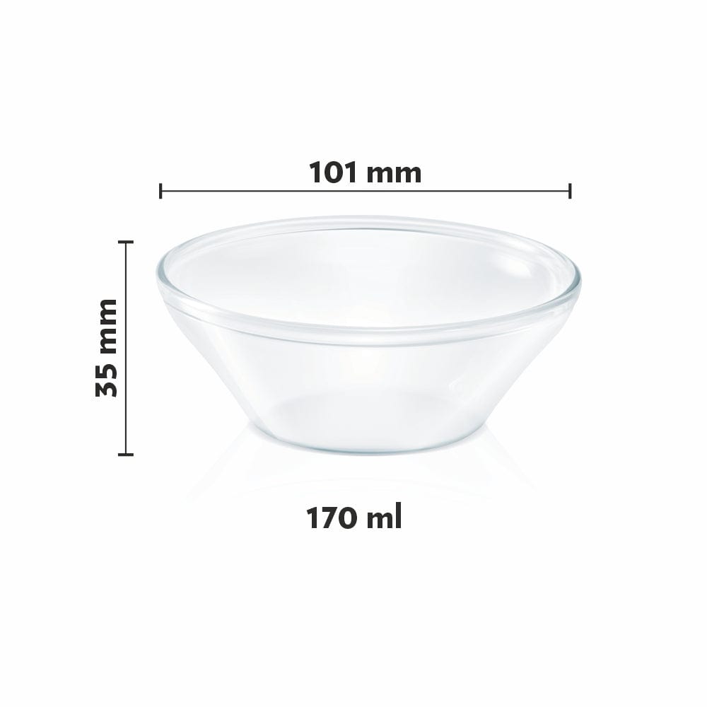 My Borosil Opalware Bowls & Katoris 170 ml x 6 Venus Katori, Set of 6