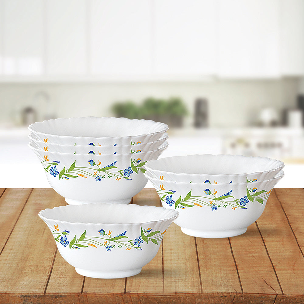 Larah by Borosil Cripper Veg Bowl Set, 6 pc