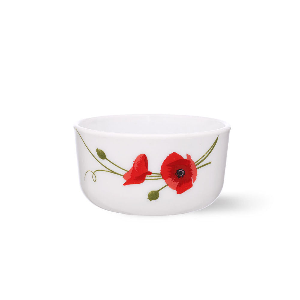 My Borosil Opalware Bowls & Katoris 6 pc Set Red Carnation Katori