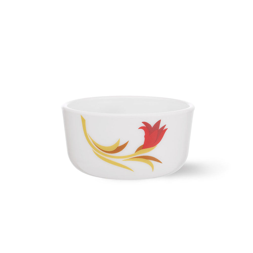 My Borosil Opalware Bowls & Katoris 6 pc Set Red Lily Katori