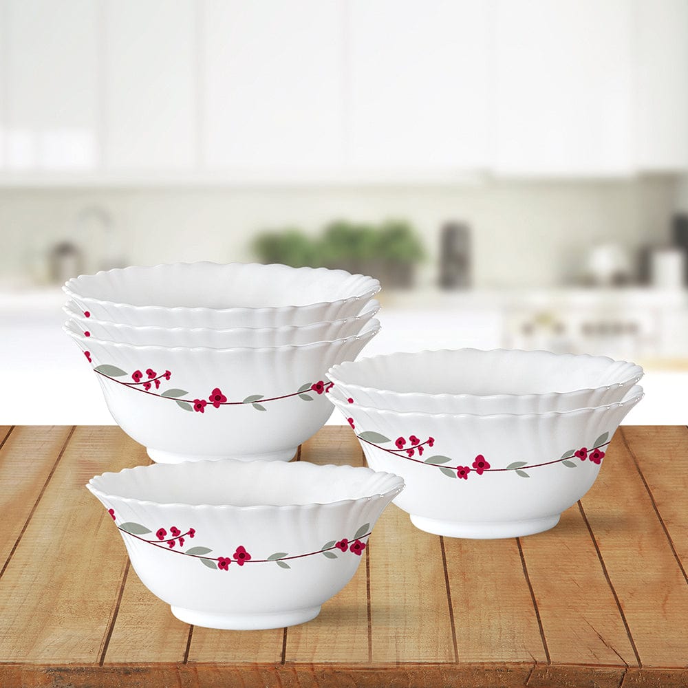 My Borosil Opalware Bowls & Katoris 6 pc Set Verona Veg Bowl Set