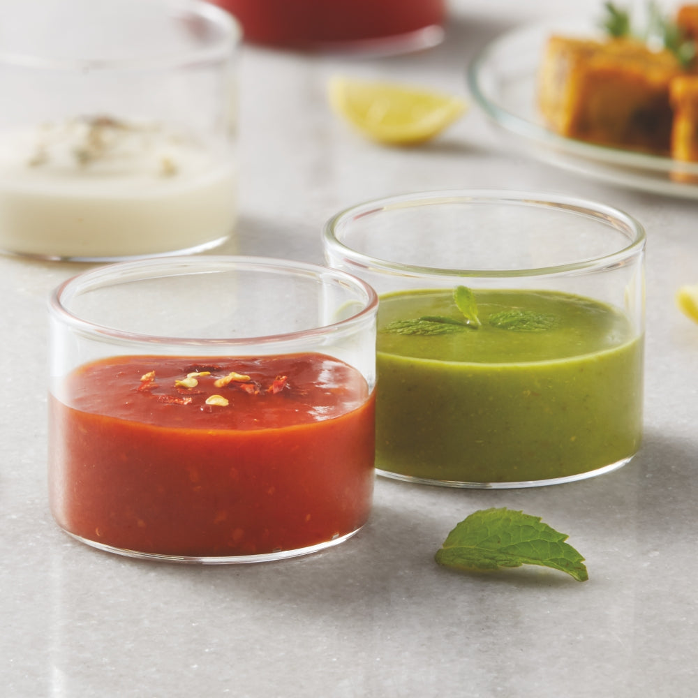 My Borosil Glass Bowls & Katoris 85 ml x 6 Chutney Katori, Set of 6