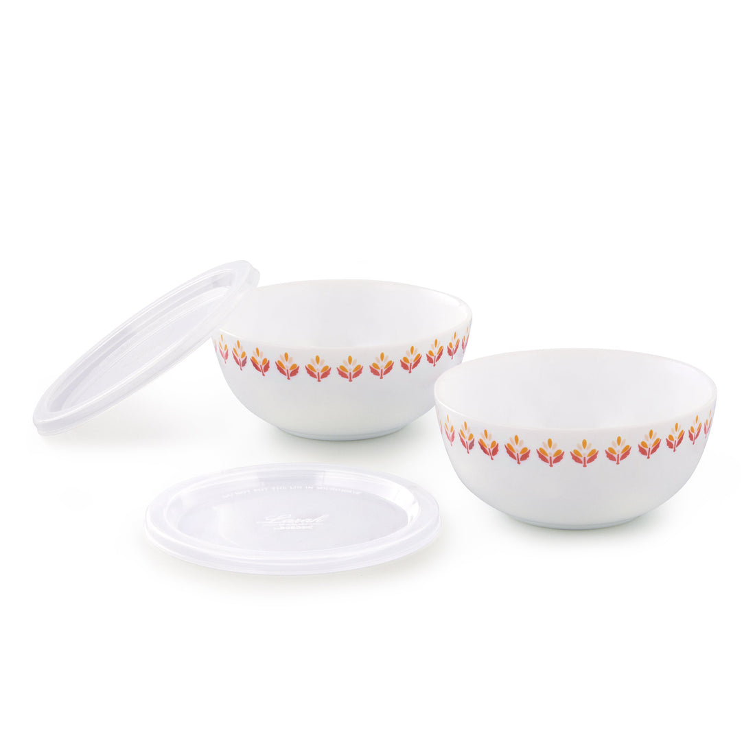 My Borosil Breakfast & Snack Sets 2 pc Set Gardenia Snack Bowl with Cover