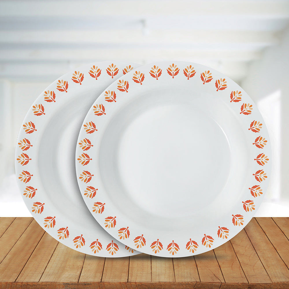 Larah by Borosil Gardenia Snack Plate, 2 pc