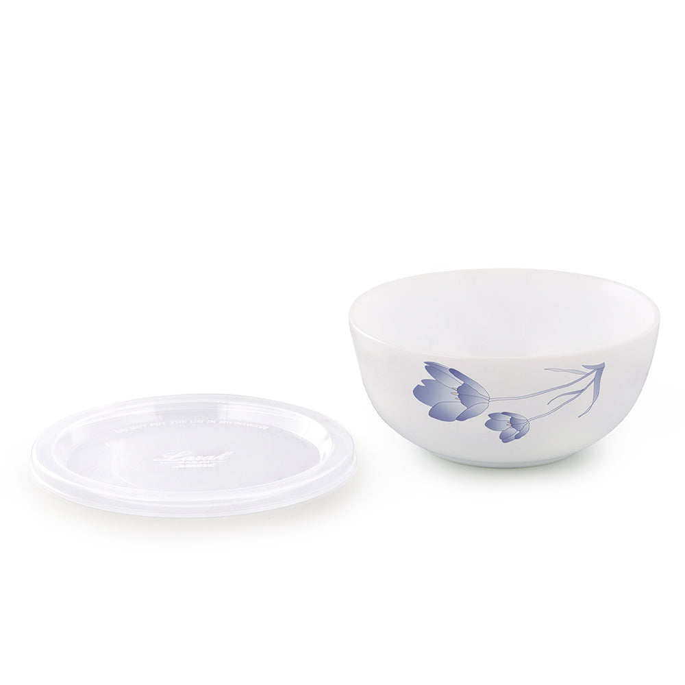 My Borosil Breakfast & Snack Sets 2 pc Set Tulip Snack Bowl with Cover