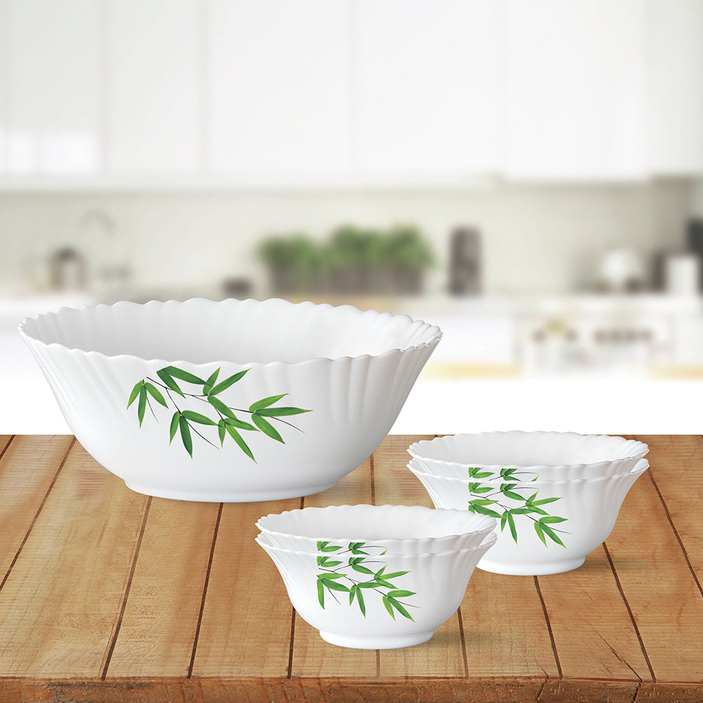 My Borosil Breakfast & Snack Sets 5 pc Set Bamboo Leaves Pudding Set