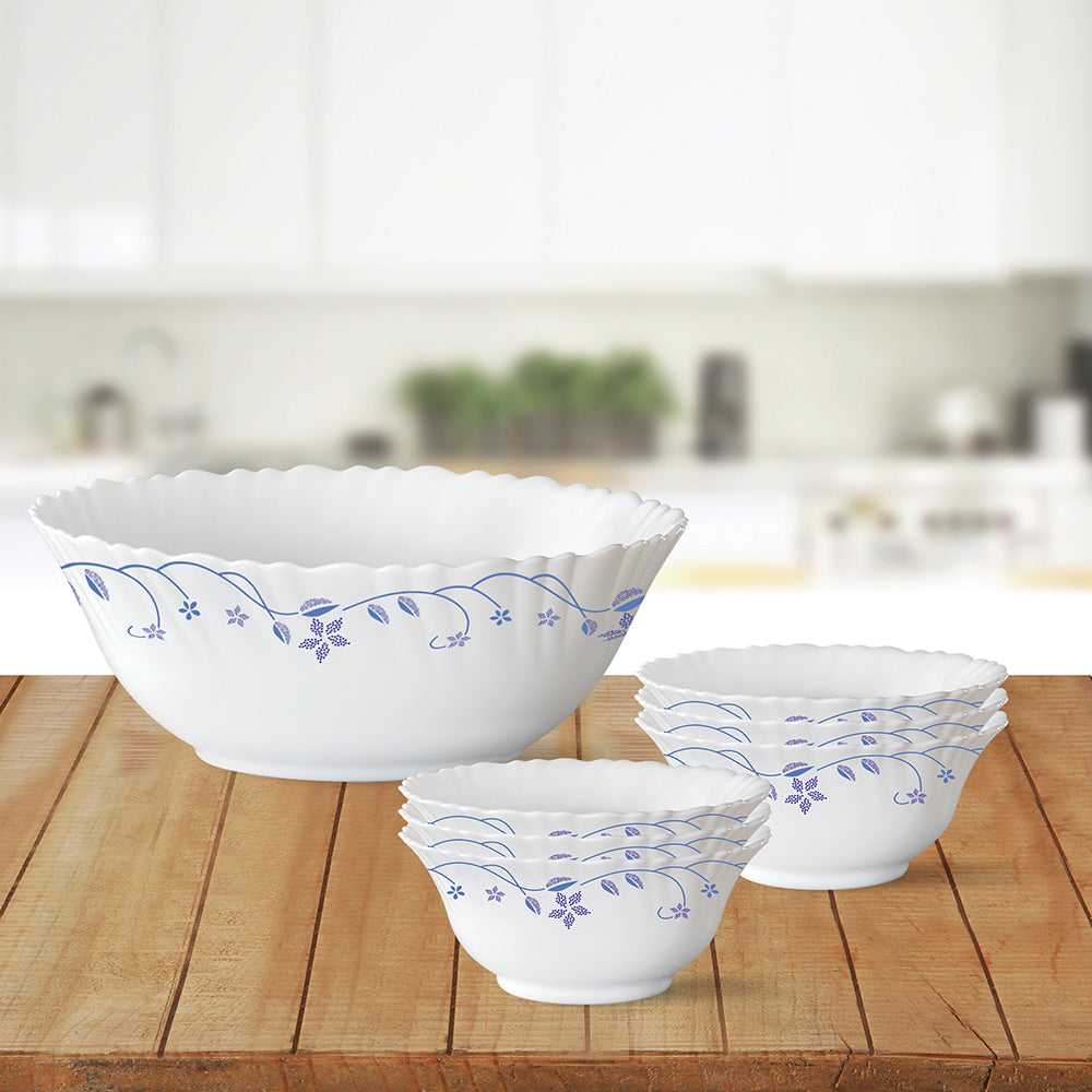 Larah by Borosil Flora Pudding Set, 7 pc (Small)