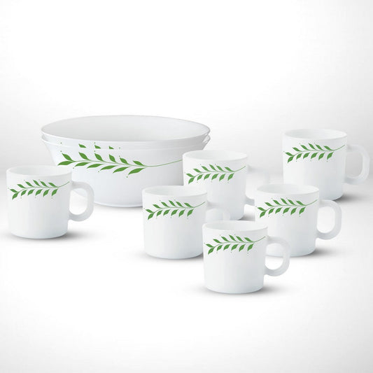 My Borosil Breakfast & Snack Sets 8 pc Set Botanica Snack Set w Mugs