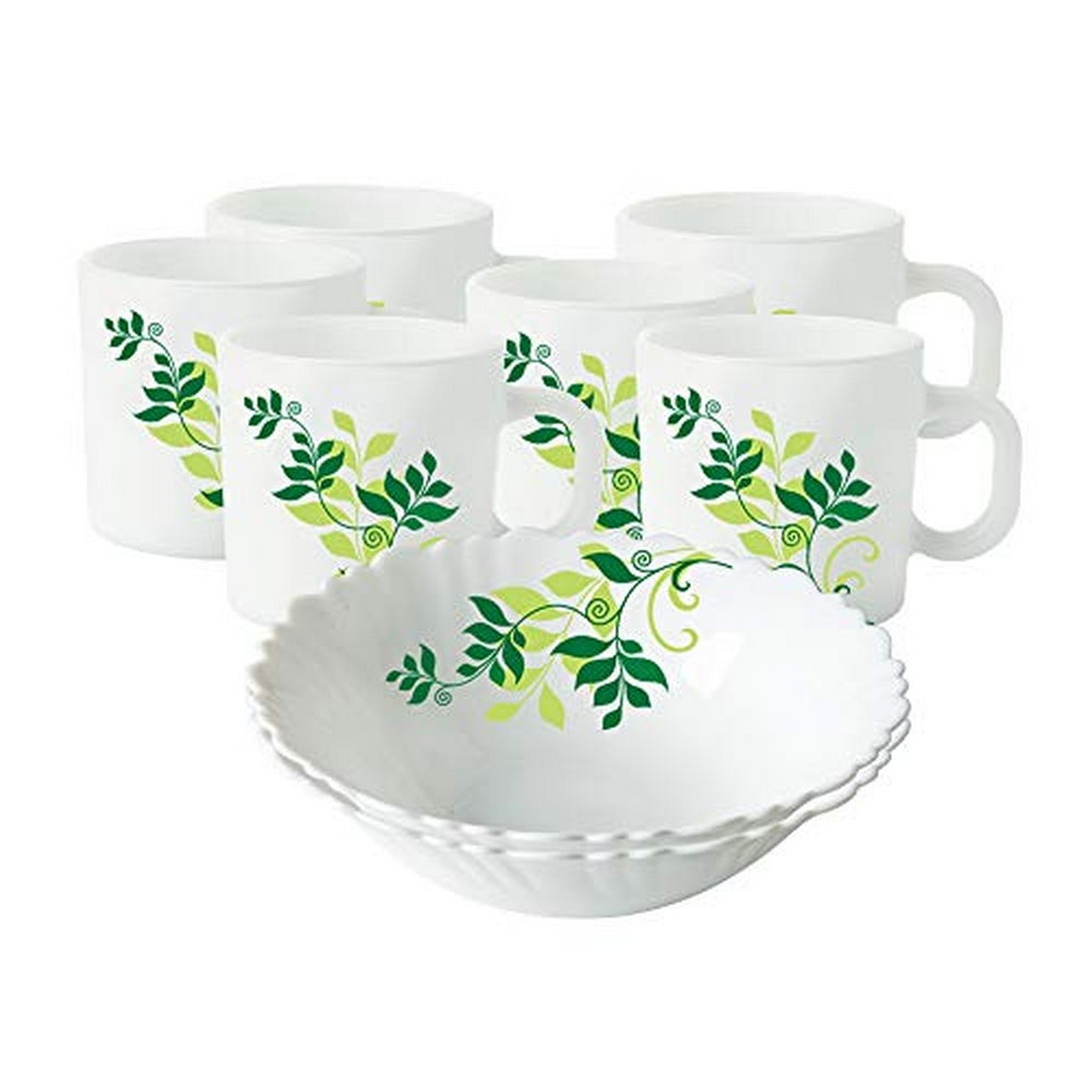 My Borosil Breakfast & Snack Sets 8 pc Set Fern Snack Set w Mugs