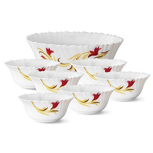 My Borosil Breakfast & Snack Sets Red Lily Pudding Set