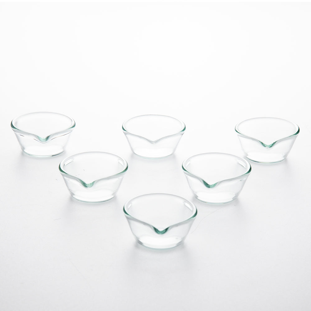 My Borosil Glass Diyas Set of 6 Glass Diya, Set of 6