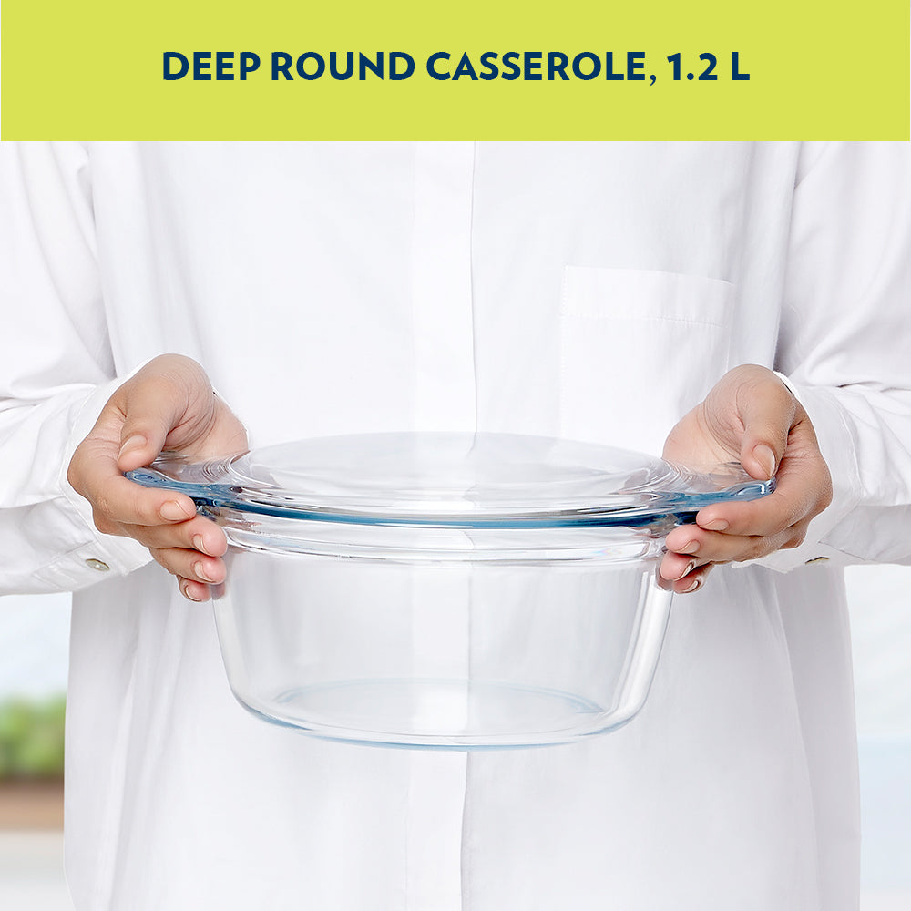 My Borosil Glass Casseroles Deep Round Casserole