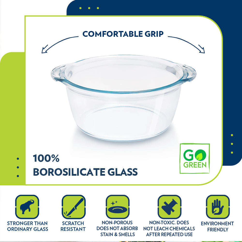 My Borosil Glass Casseroles Deep Round Casserole