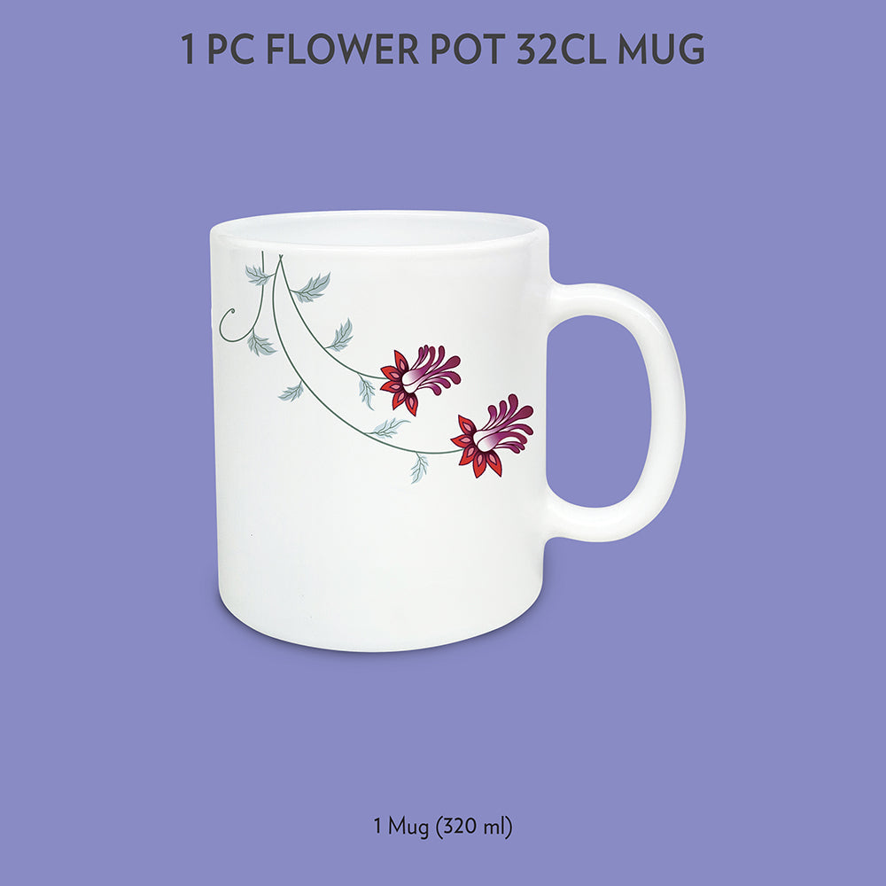 My Borosil Opalware Coffee Mugs & Travel Mugs 1 x 320 ml Flower Pot Mug