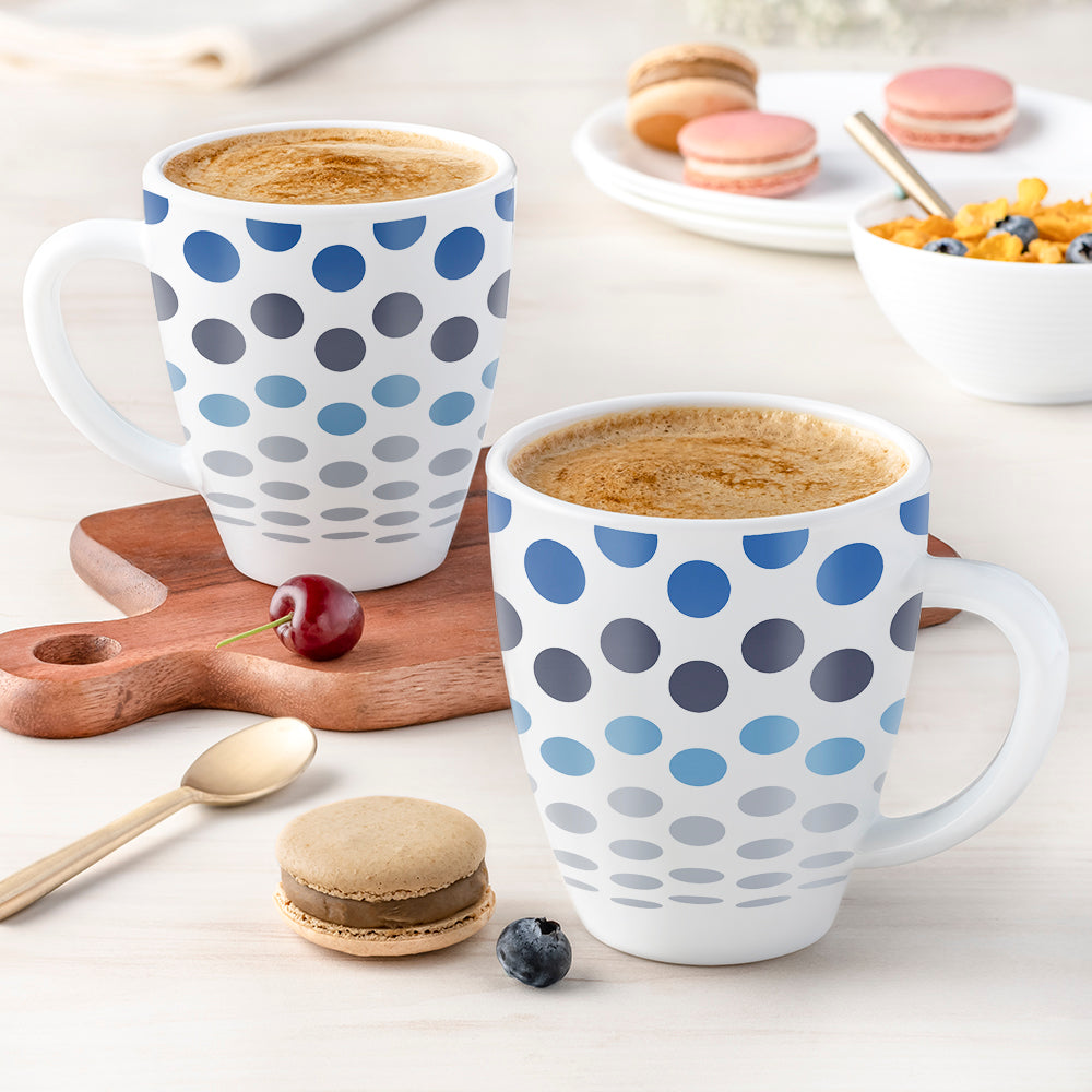 My Borosil Opalware Coffee Mugs & Travel Mugs 1 x 400 ml Polka Blue Mug