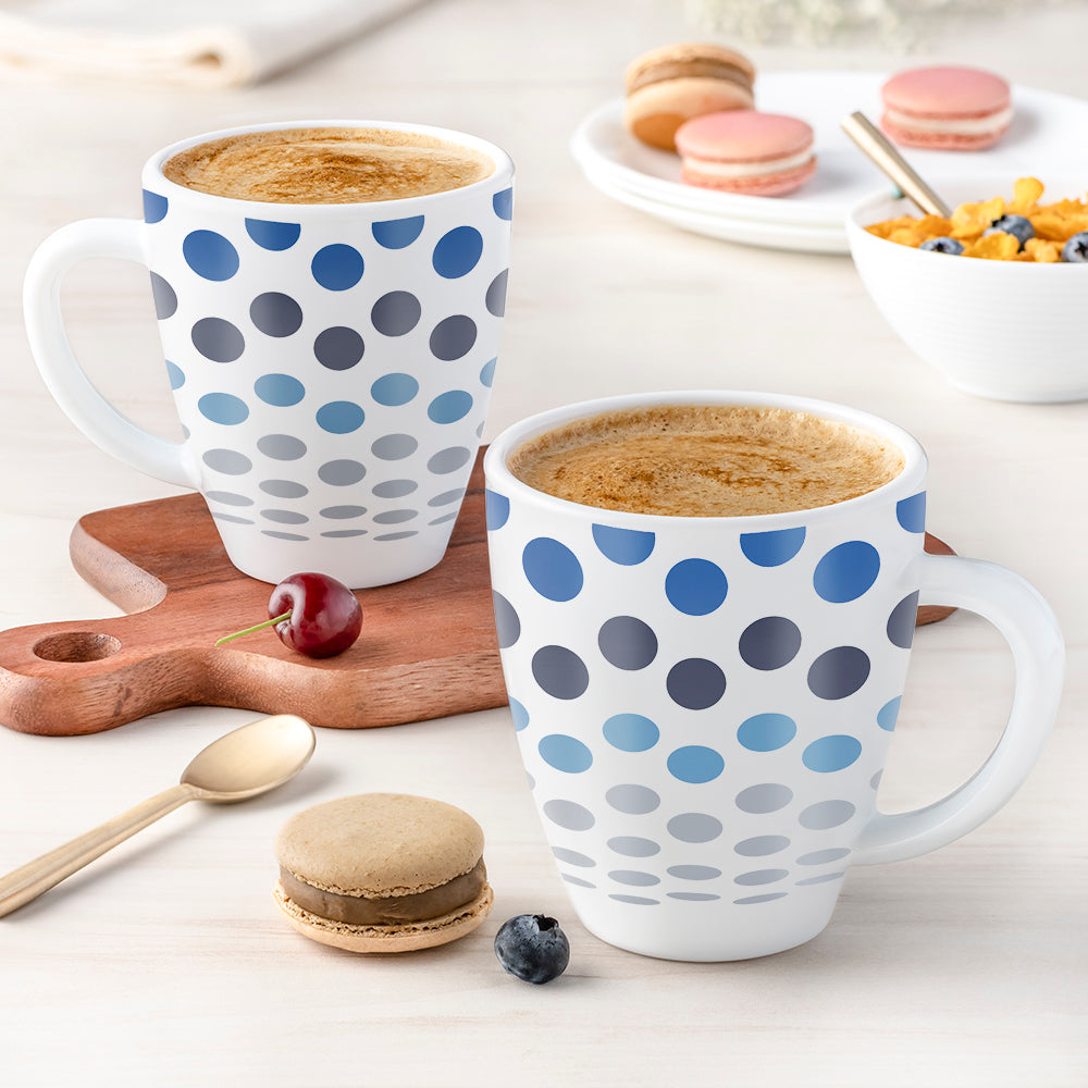 Larah by Borosil Polka Blue Mug, 390ml