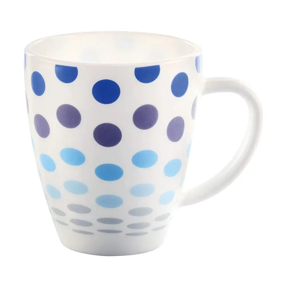 My Borosil Opalware Coffee Mugs & Travel Mugs 1 x 400 ml Polka Blue Mug