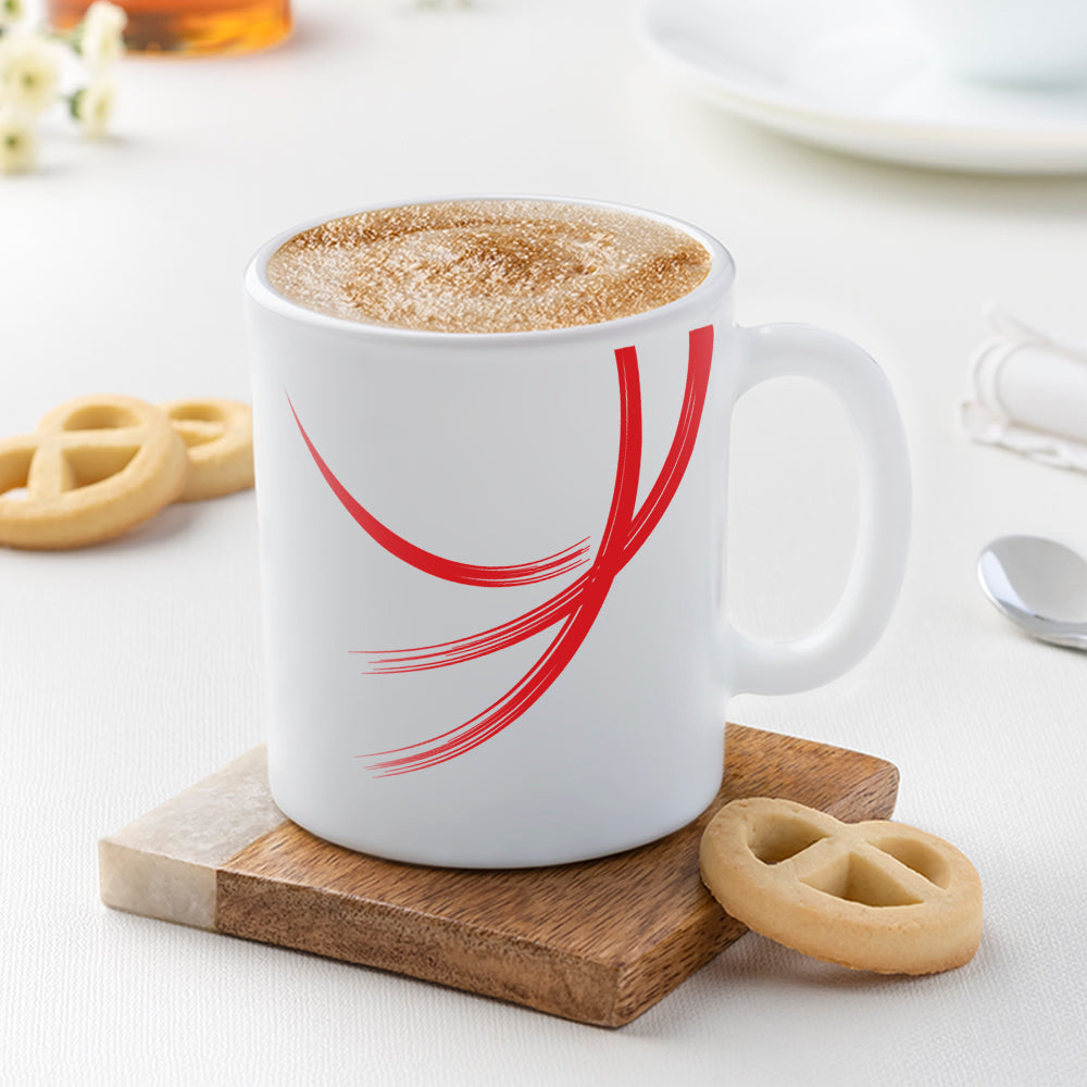 Larah by Borosil Red Stella Mug, 320ml