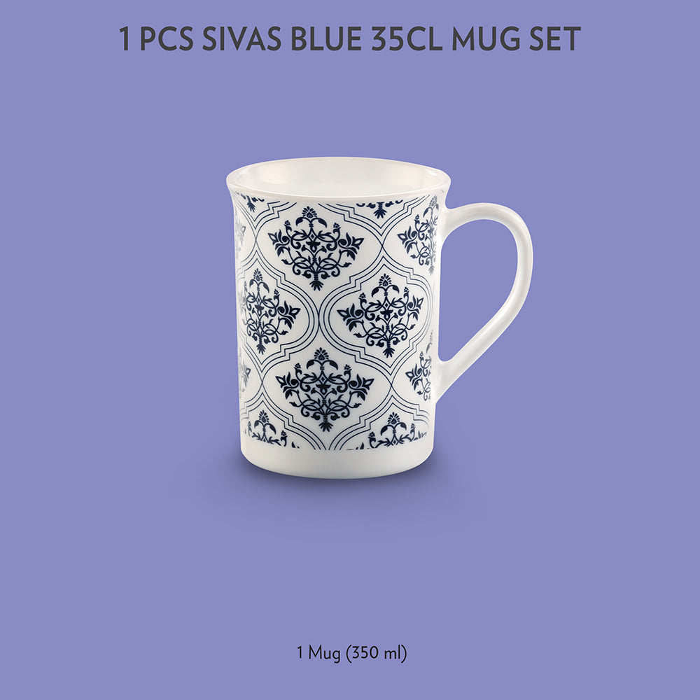 My Borosil Opalware Coffee Mugs & Travel Mugs 1 x 350 ml Sivas Blue Mug