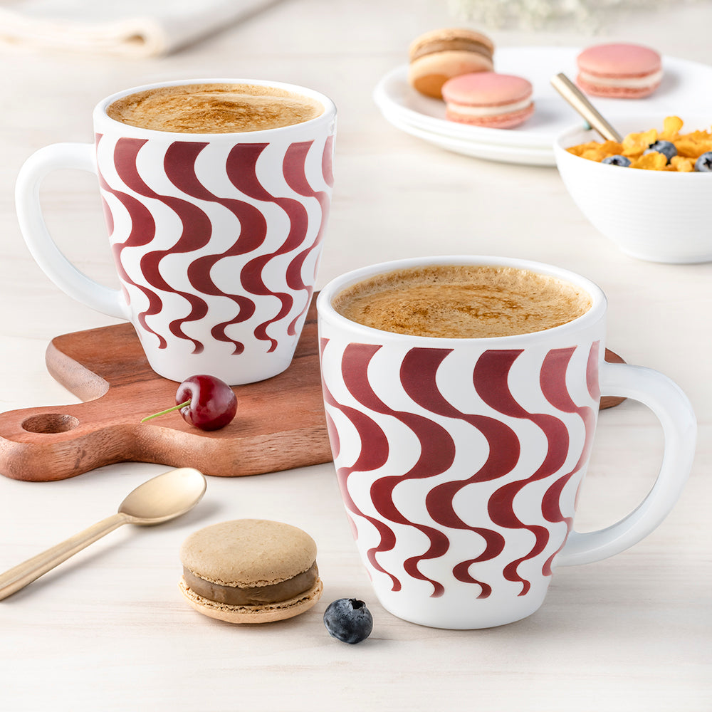 My Borosil Opalware Coffee Mugs & Travel Mugs 1 x 400 ml Waves Brown Mug