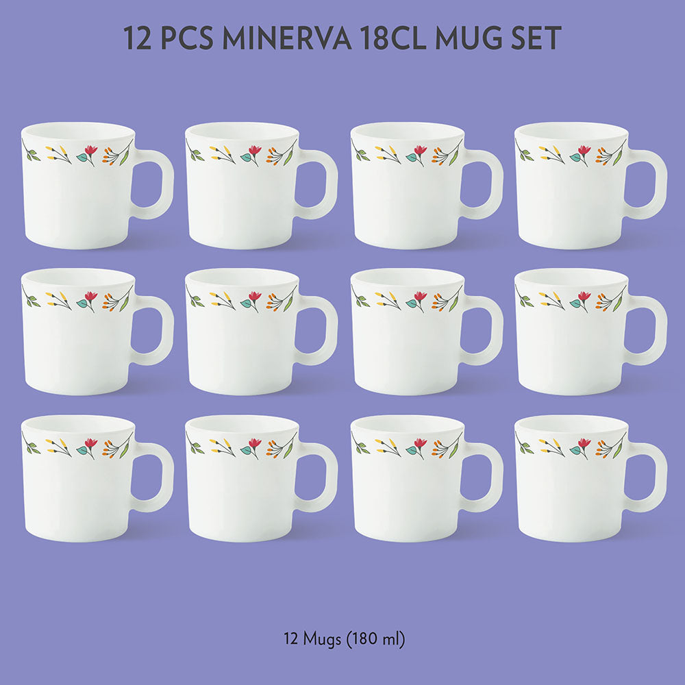 My Borosil Opalware Coffee Mugs & Travel Mugs 12 x 180 ml Minerva Mug Set