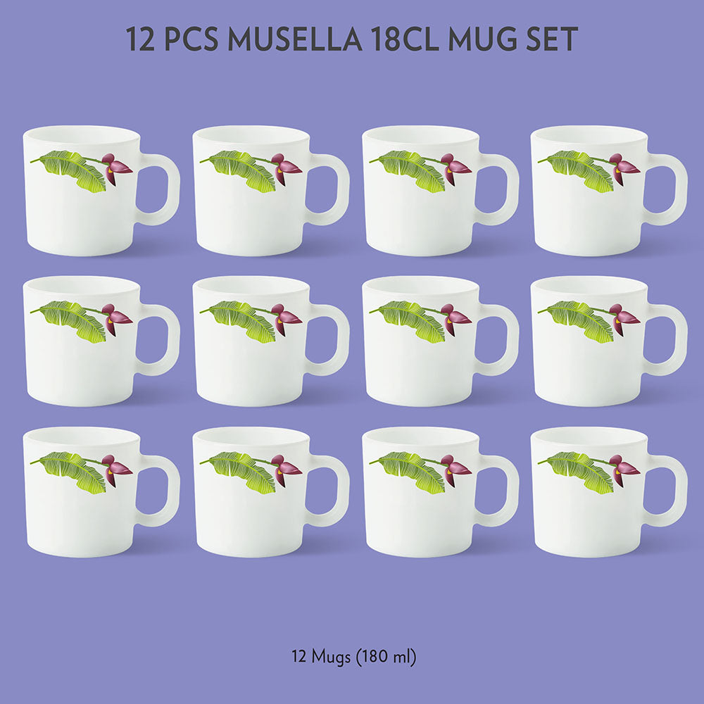 My Borosil Opalware Coffee Mugs & Travel Mugs 12 x 180 ml Musella Mug Set