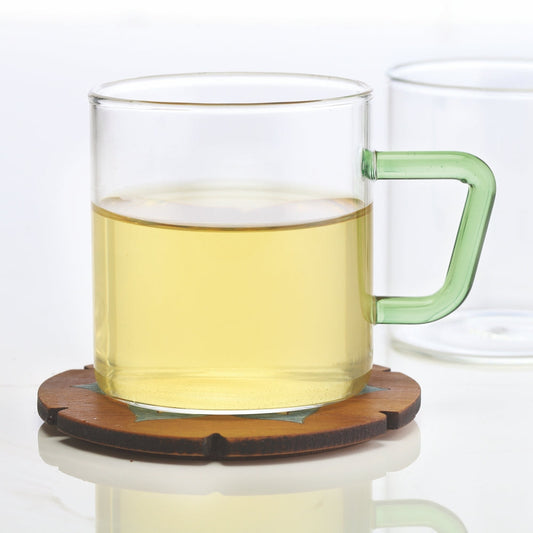 My Borosil Coffee Mugs & Travel Mugs 190 ml x 6 Green Vision Classic Mug Set