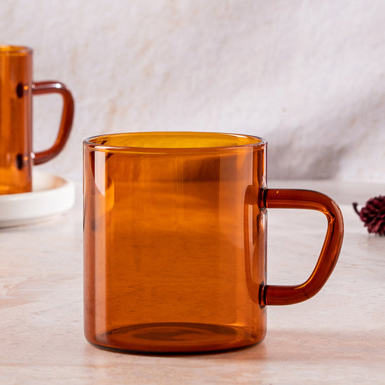 Borosil Vision Amber Mug, Set Of 6 At Best Price Online In India - Borosil