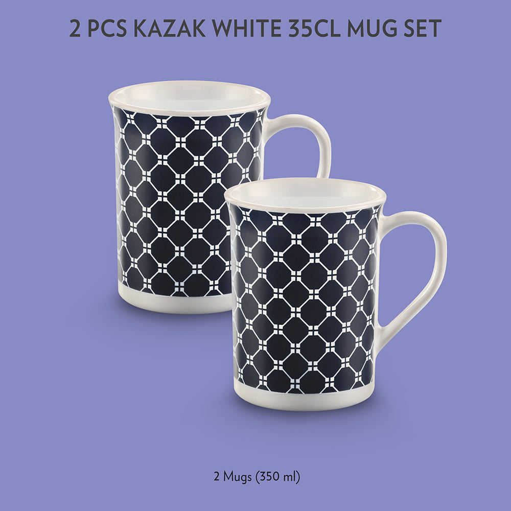 My Borosil Opalware Coffee Mugs & Travel Mugs 2 x 350 ml Kazak White Mug