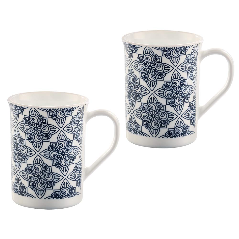 My Borosil Opalware Coffee Mugs & Travel Mugs 2 x 350 ml Kuba Blue Mug Set