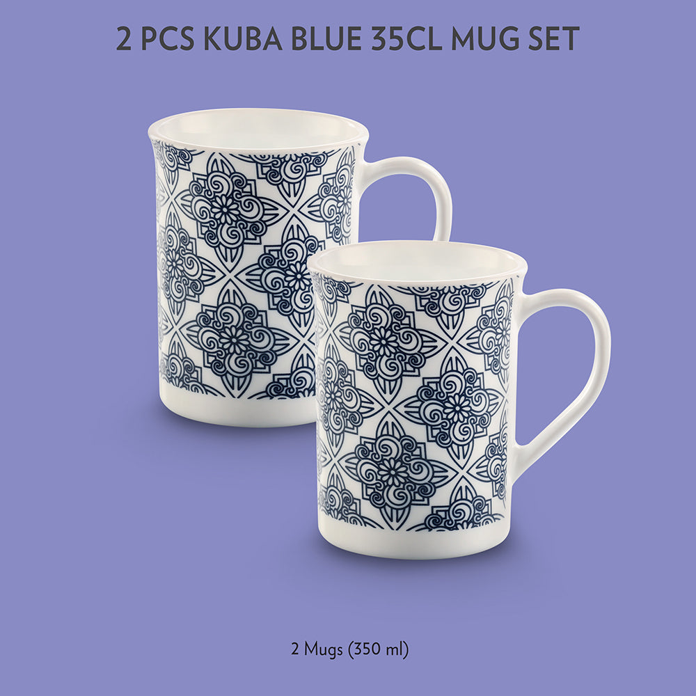 My Borosil Opalware Coffee Mugs & Travel Mugs 2 x 350 ml Kuba Blue Mug Set