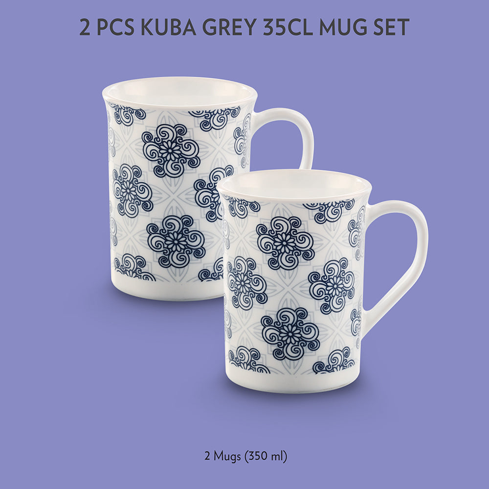 My Borosil Opalware Coffee Mugs & Travel Mugs 2 x 350 ml Kuba Grey Mug