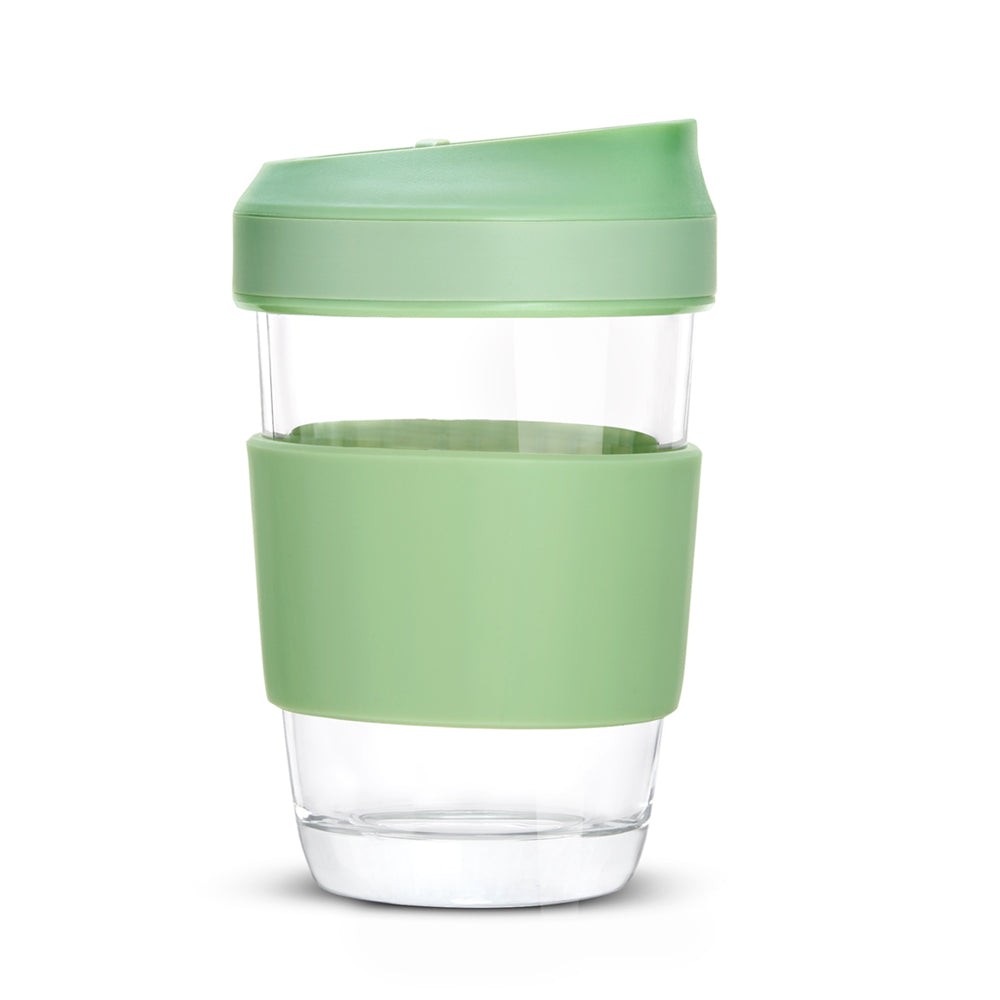 My Borosil Coffee Mugs & Travel Mugs 300 ml Glass Travel Mug, Green