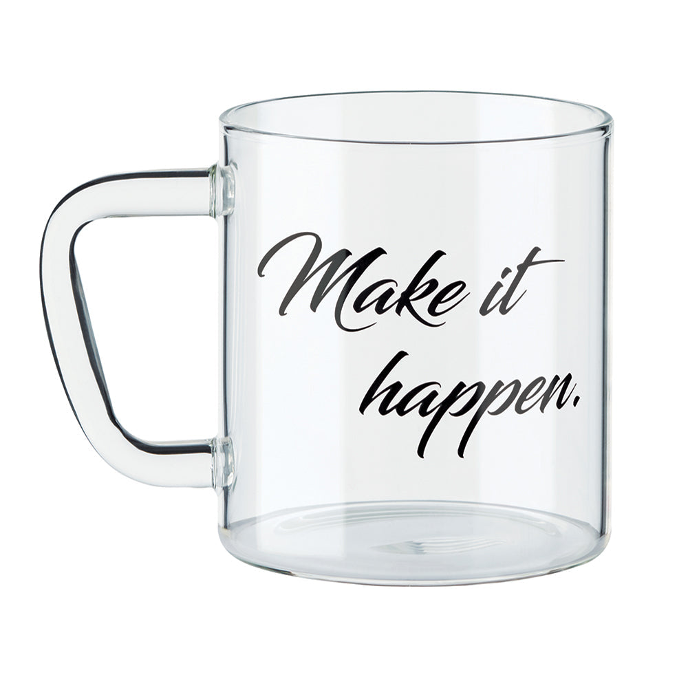 My Borosil Coffee Mugs & Travel Mugs 305 ml Inspirational Classic Mug - Make it Happen