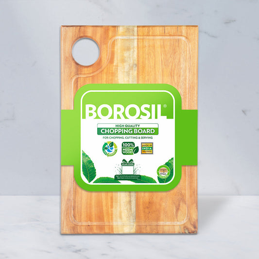 My Borosil Cookware Accessories 22 cm x 35 cm Wooden Rectangle Chopping Board
