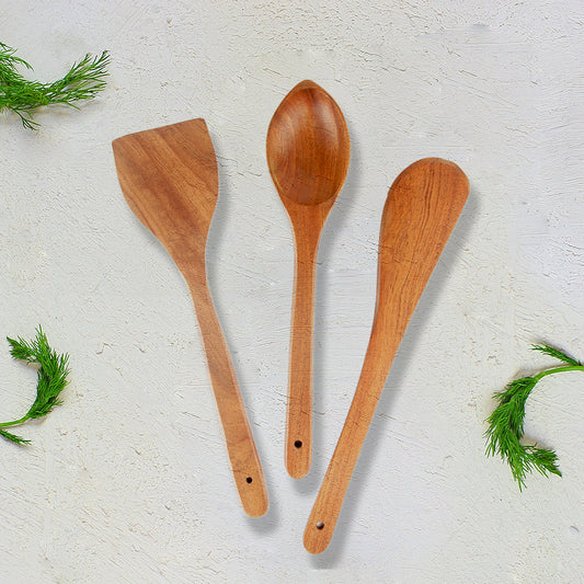 My Borosil Cookware Accessories 3 pc Set Wooden Spoons Set of 3