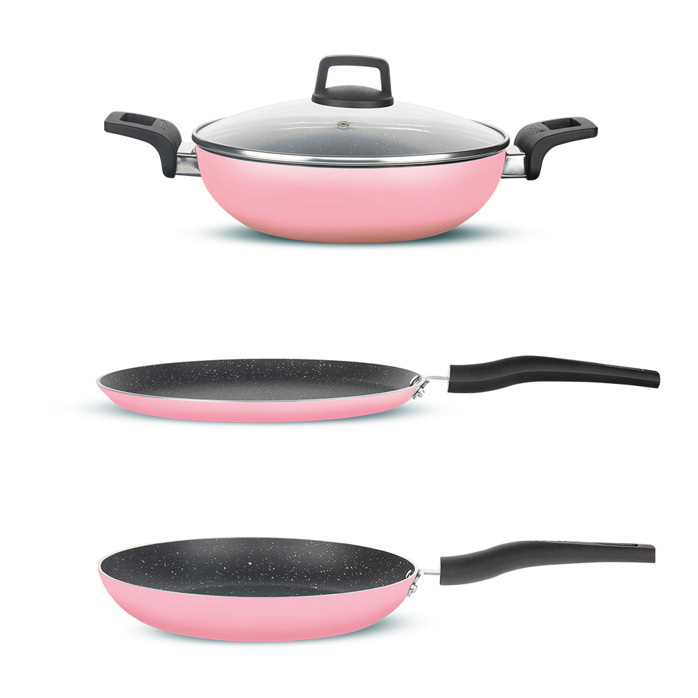 My Borosil Cookware Set Festive Glory Cookware Set, Pink